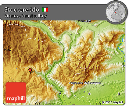 Physical Map of Stoccareddo