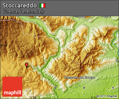 Physical Map of Stoccareddo