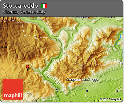 Physical Map of Stoccareddo