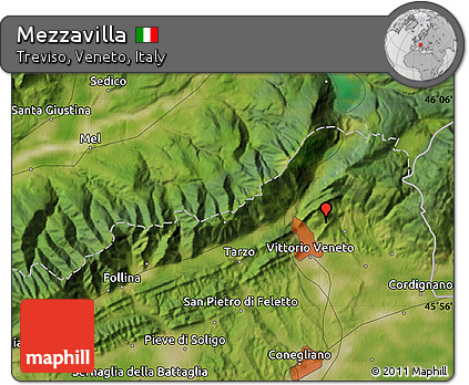 Satellite Map of Mezzavilla