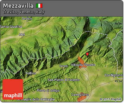 Satellite Map of Mezzavilla