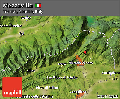 Satellite Map of Mezzavilla