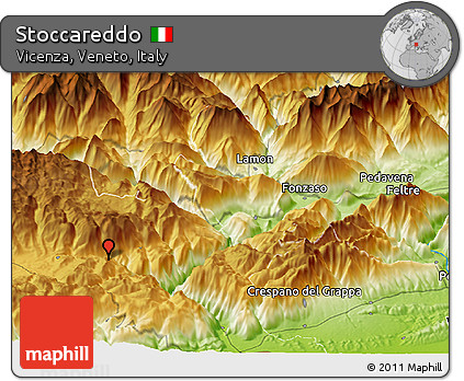 Physical Panoramic Map of Stoccareddo