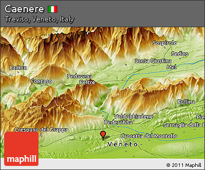 Physical Panoramic Map of Caenere