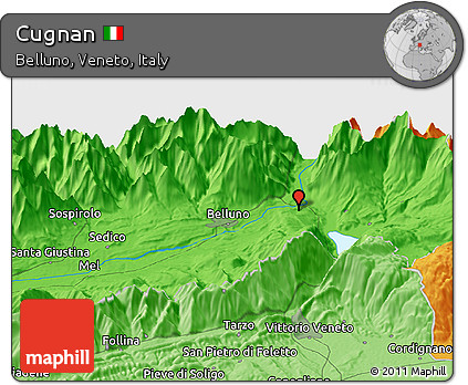 Political Panoramic Map of Cugnan