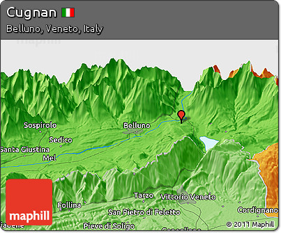 Political Panoramic Map of Cugnan