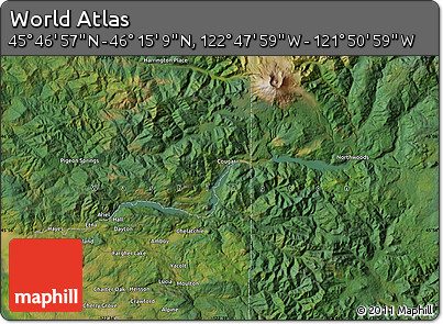 Satellite Map of the Area around 46° 1' 3" N, 122° 19' 29" W