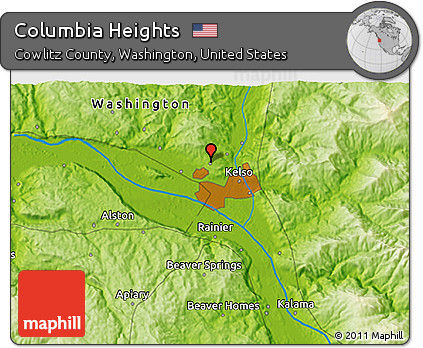 Physical 3D Map of Columbia Heights