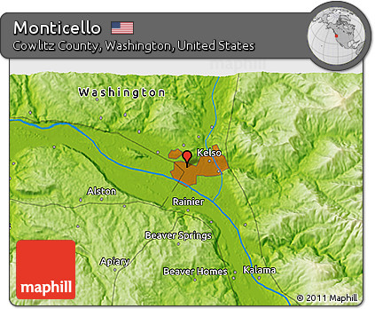 Physical 3D Map of Monticello