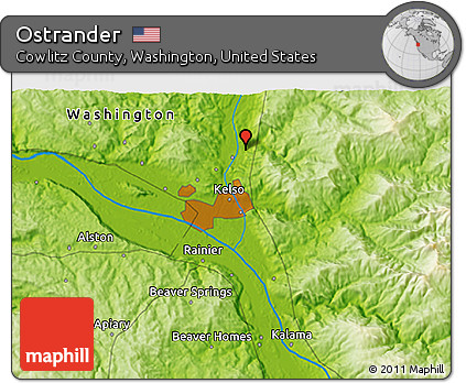 Physical 3D Map of Ostrander