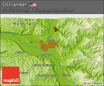 Physical 3D Map of Ostrander