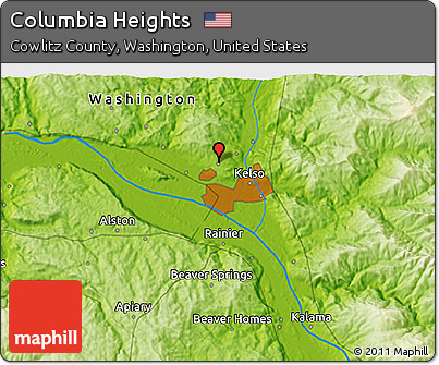 Physical 3D Map of Columbia Heights