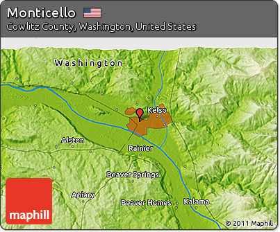 Physical 3D Map of Monticello