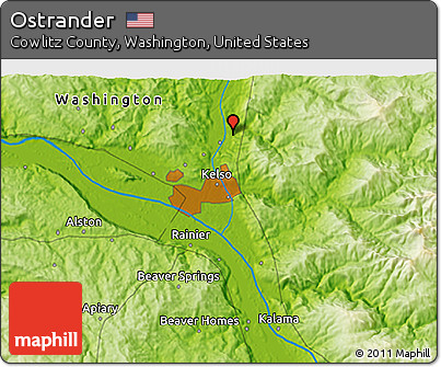 Physical 3D Map of Ostrander