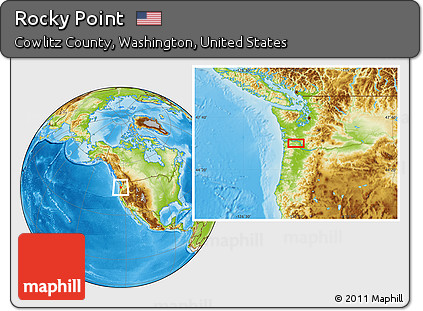 Physical Location Map of Rocky Point
