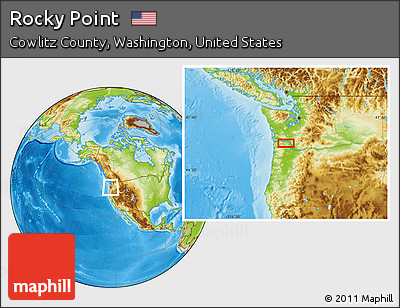 Physical Location Map of Rocky Point