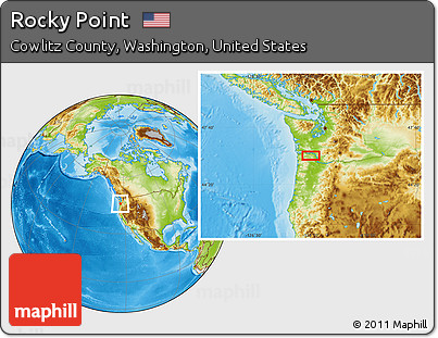 Physical Location Map of Rocky Point