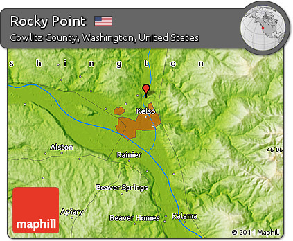 Physical Map of Rocky Point