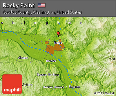 Physical Map of Rocky Point