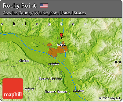 Physical Map of Rocky Point