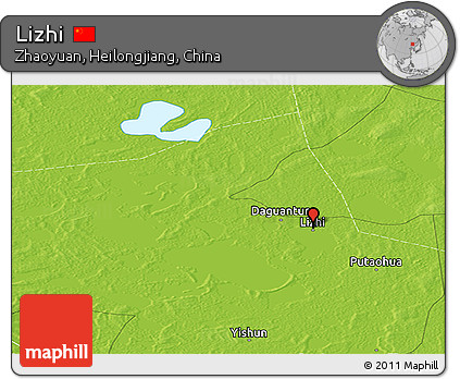 Physical Panoramic Map of Lizhi