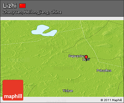 Physical Panoramic Map of Lizhi