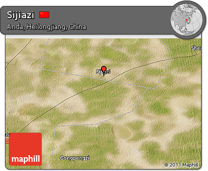 Satellite 3D Map of Sijiazi
