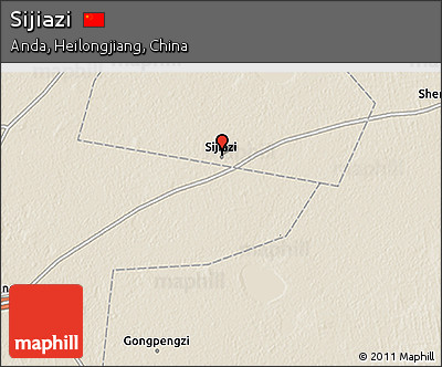 Shaded Relief 3D Map of Sijiazi