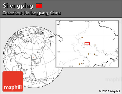 Blank Location Map of Shengping