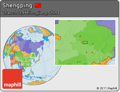 Political Location Map of Shengping