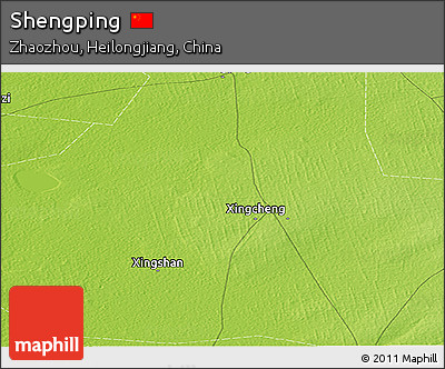 Physical Panoramic Map of Shengping