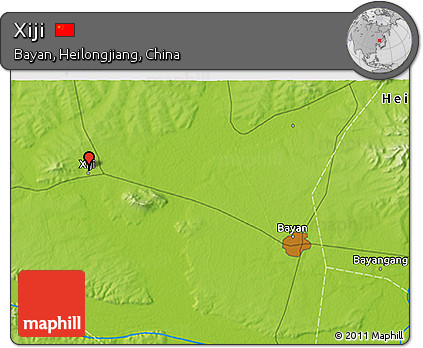 Physical 3D Map of Xiji