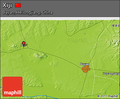 Physical 3D Map of Xiji
