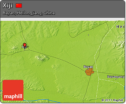 Physical 3D Map of Xiji