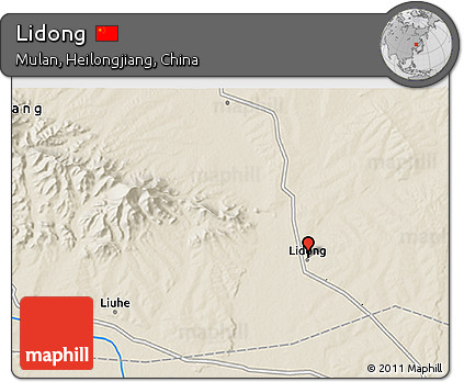 Shaded Relief 3D Map of Lidong