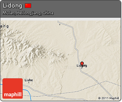 Shaded Relief 3D Map of Lidong
