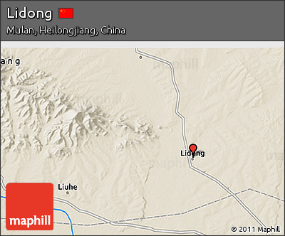 Shaded Relief 3D Map of Lidong
