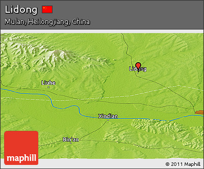 Physical Panoramic Map of Lidong
