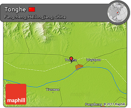 Physical 3D Map of Tonghe