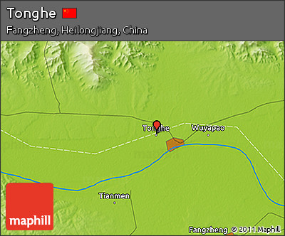 Physical 3D Map of Tonghe