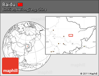Blank Location Map of Baidu