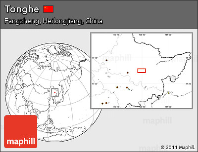 Blank Location Map of Tonghe