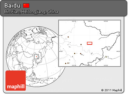 Blank Location Map of Baidu