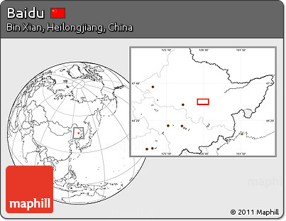 Blank Location Map of Baidu