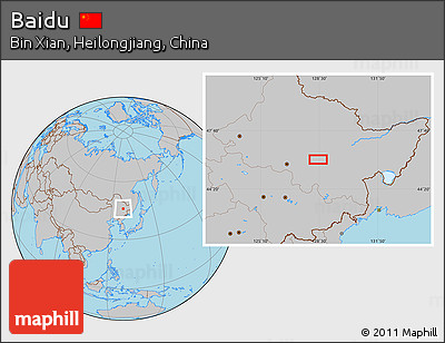 Gray Location Map of Baidu