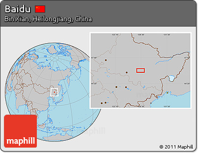 Gray Location Map of Baidu
