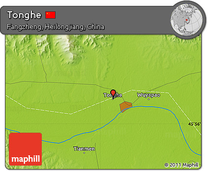 Physical Map of Tonghe