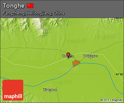 Physical Map of Tonghe