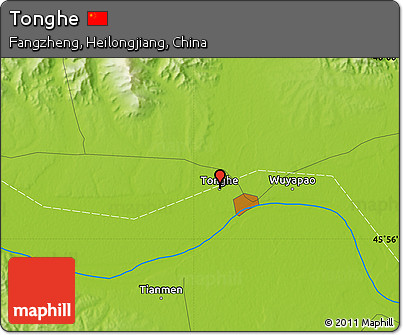 Physical Map of Tonghe