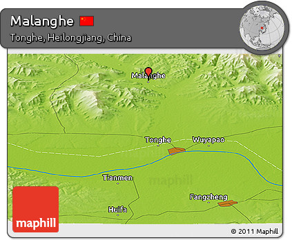 Physical Panoramic Map of Malanghe